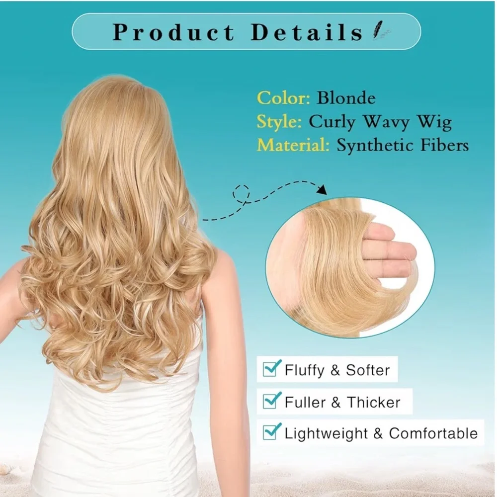 Brand New! Blonde Wavy Hair Wig
